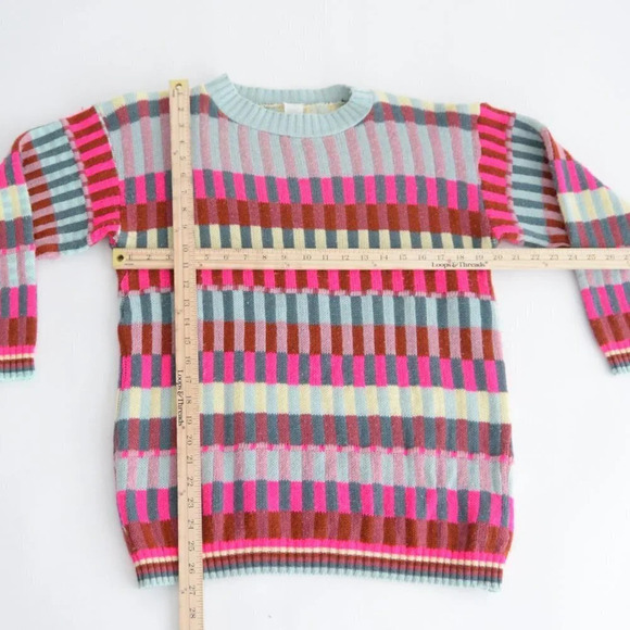 Vintage Coogi-Like Multi-Colour  Rectangular Shapes Knit Mockneck Sweater M - Picture 4 of 12
